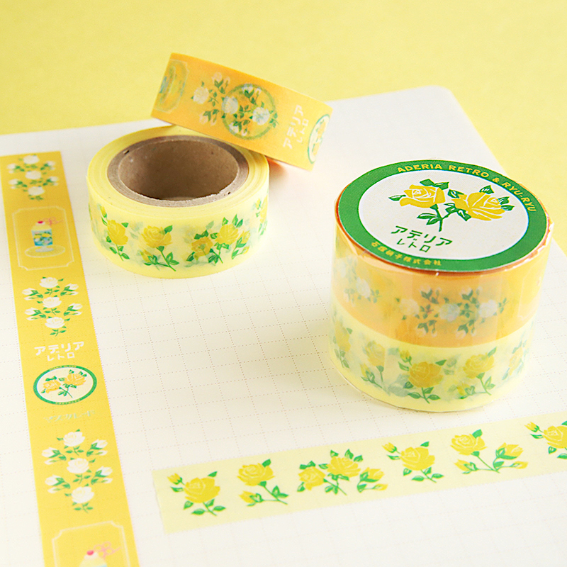 Aderia Retro x Ryu-Ryu 15mm Washi Tape Set－Masquerade (Japanese Stationery Brand)
