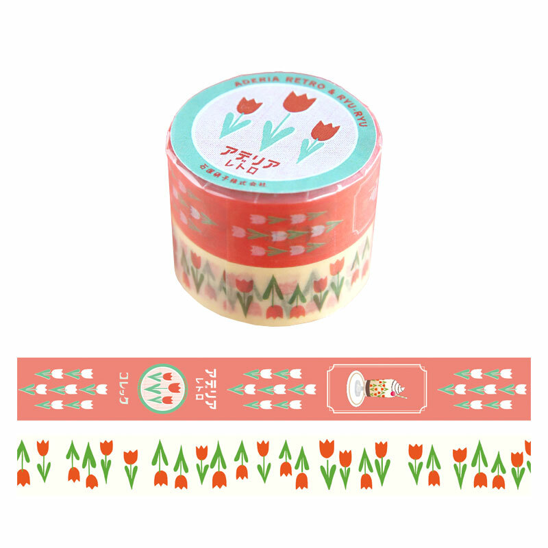 Aderia Retro x Ryu-Ryu 15mm Washi Tape Set－Kolek (Japanese Stationery Brand)