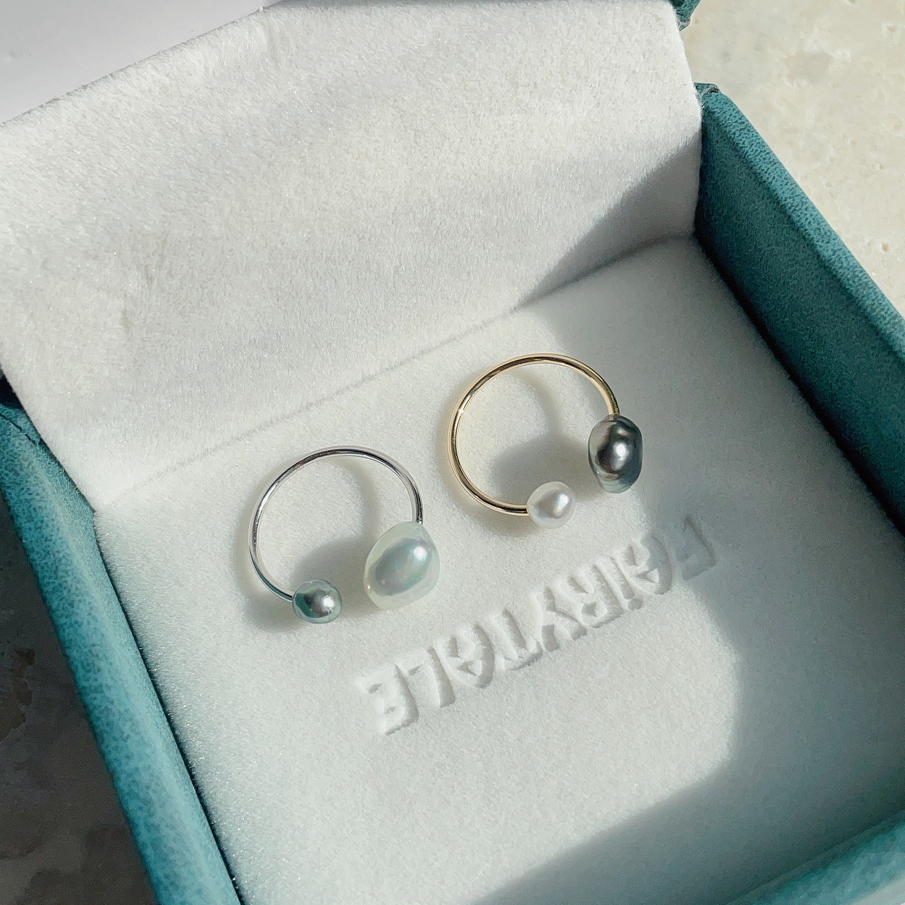 10K金日本天然Keshi無核珍珠耳骨夾/尾戒  - 單隻發售