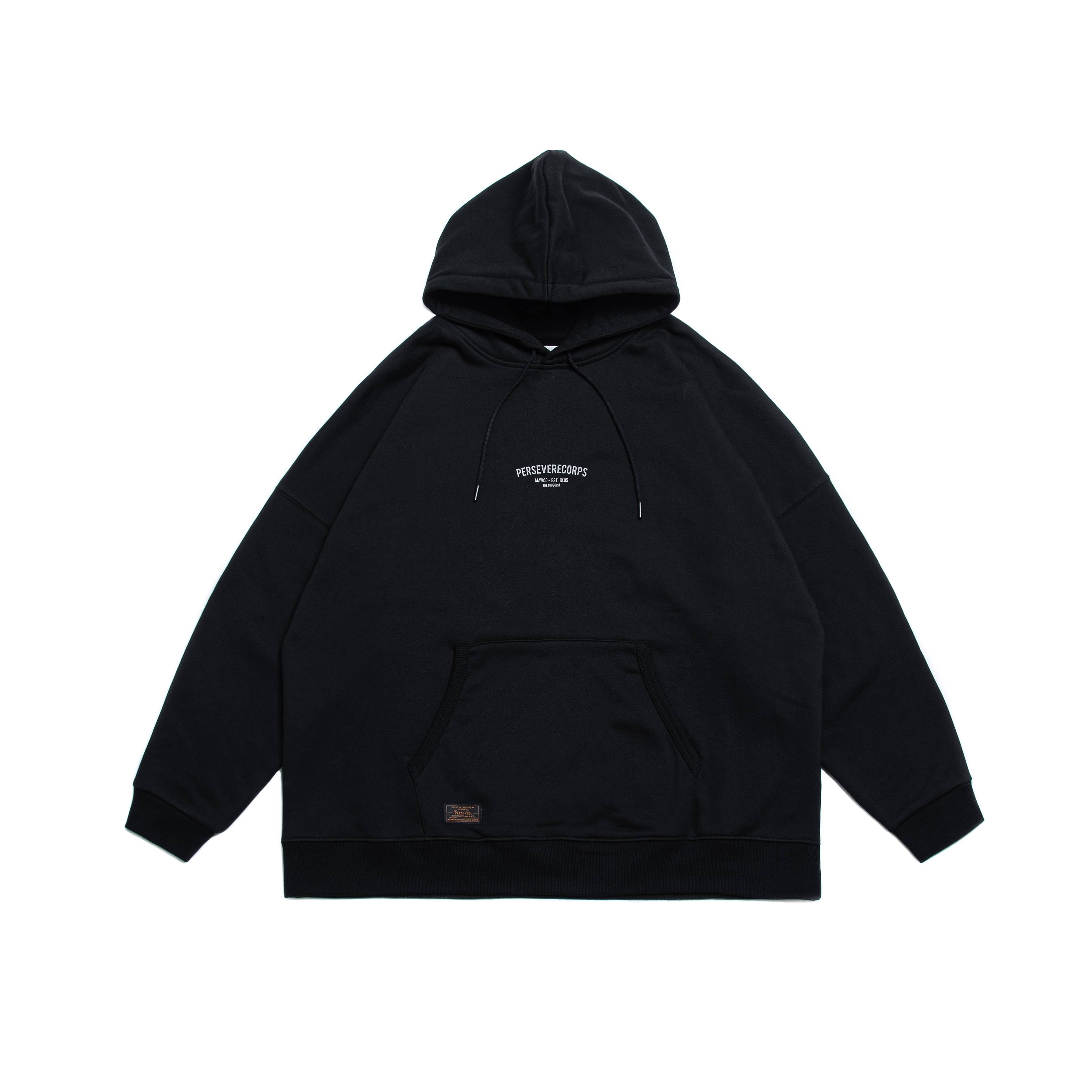 PERSEVERE IRSA. CLASSIC WASHED HOODIE - BLACK