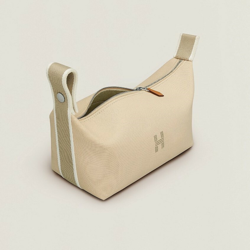 全新HERMES 飯盒包 小碼 01 米白色帆布Bride-a-Brac case, small model #BRAND NEW #香榭站正品