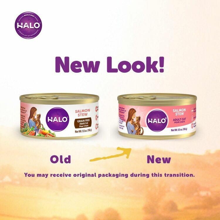 Halo Cat Wet Food - Grain Free Salmon Stew 5.5oz