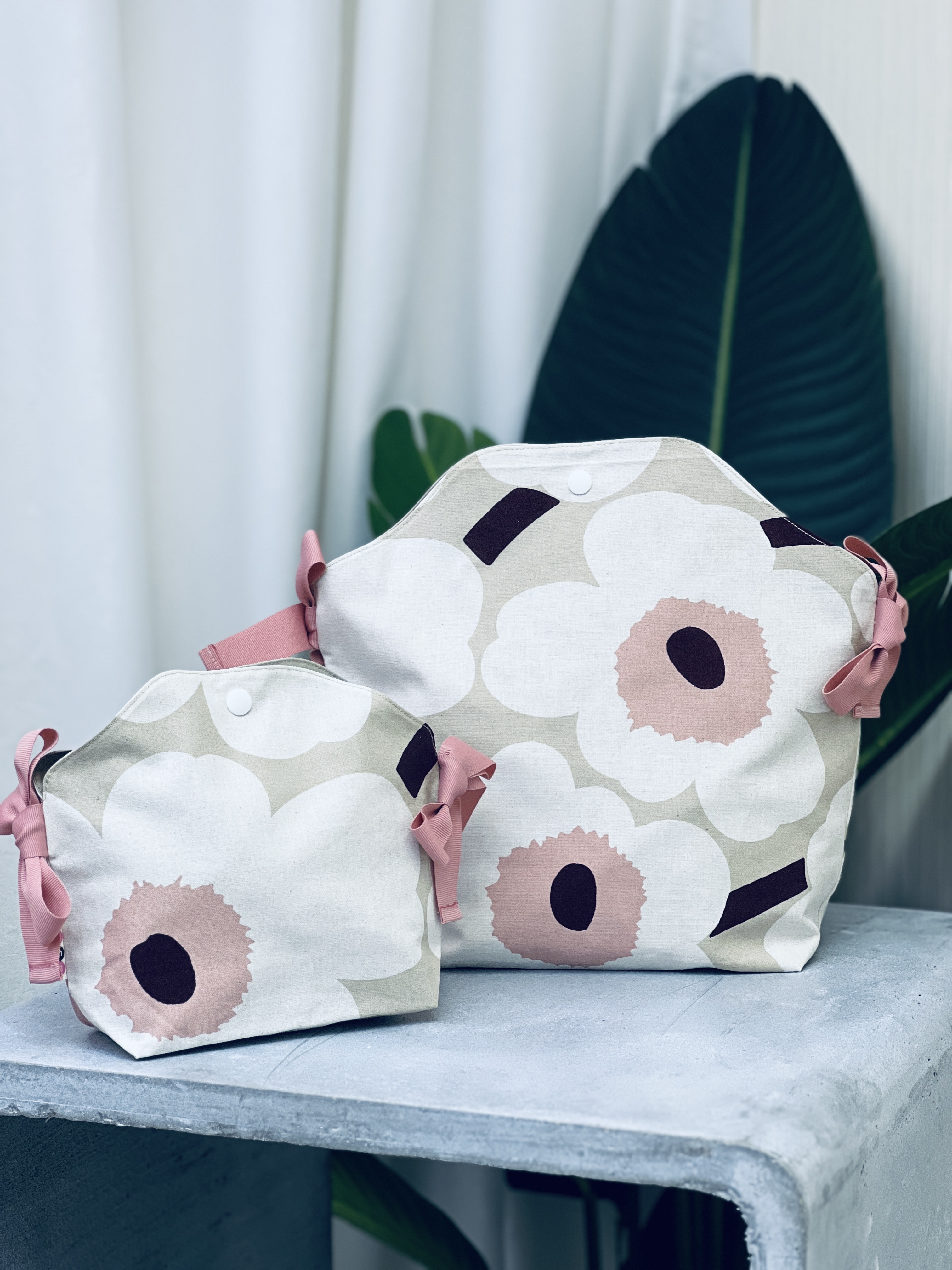 Longchamp 網袋inner bag (s)| beige cotton Rosa 中花