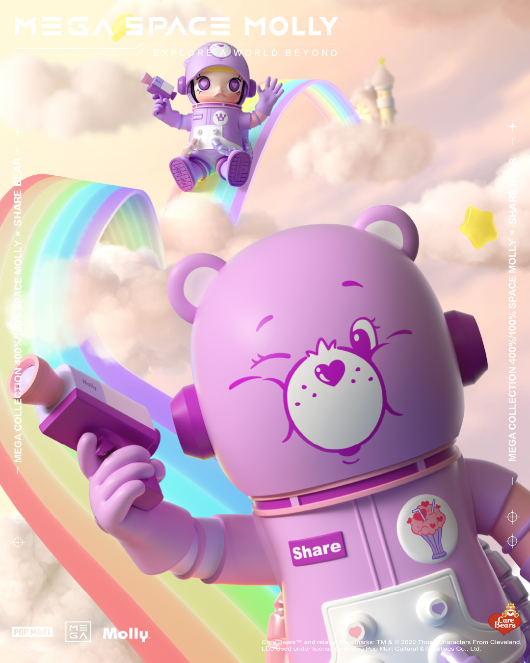 【MEGA 400%+100% SPACE MOLLY x SHARE BEAR】