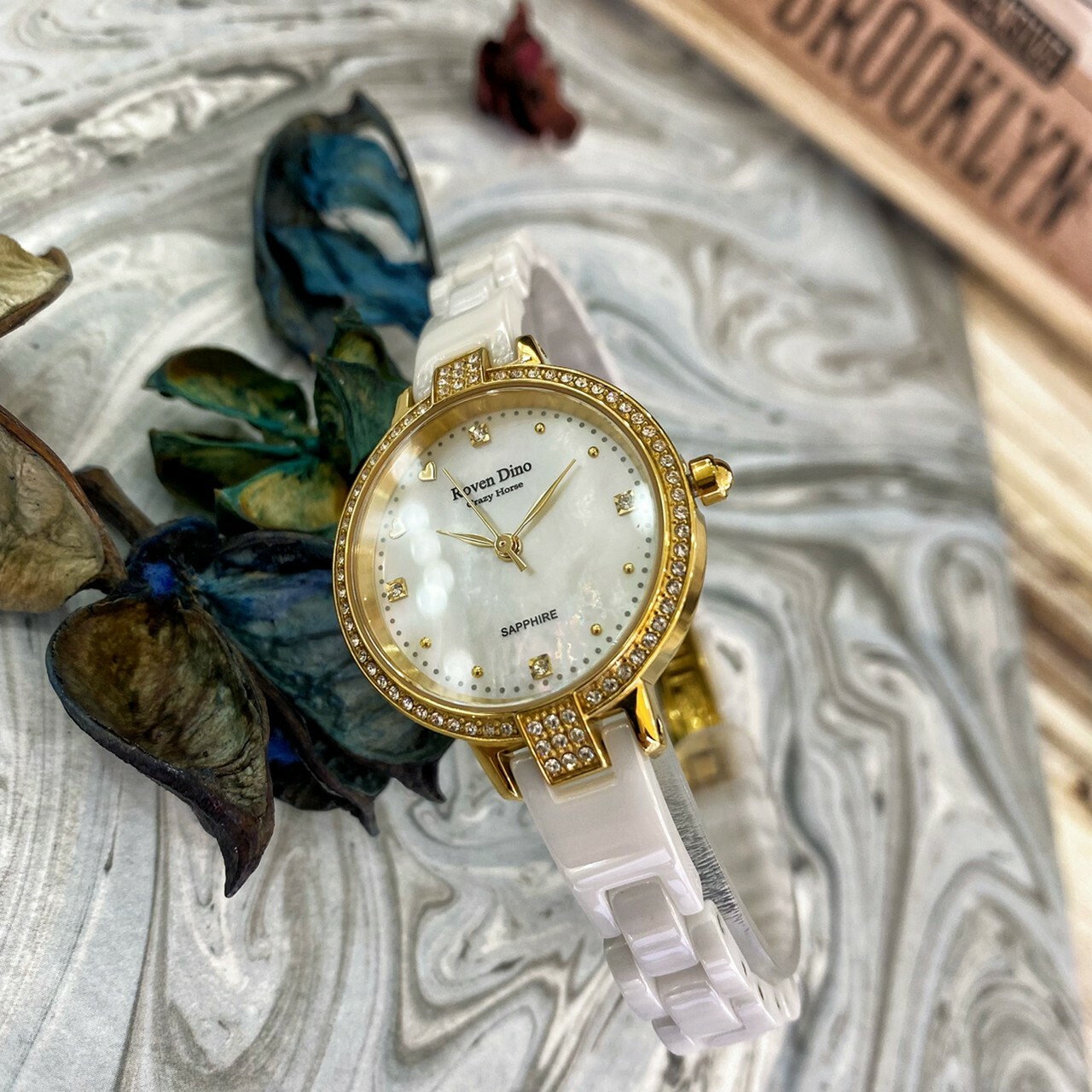 【Roven Dino 羅梵迪諾】晶鑽奢華陶瓷錶  RD6094G(金)/ RD6094BU (藍)/ RD6094RG(玫瑰金) 28mm 現代鐘錶