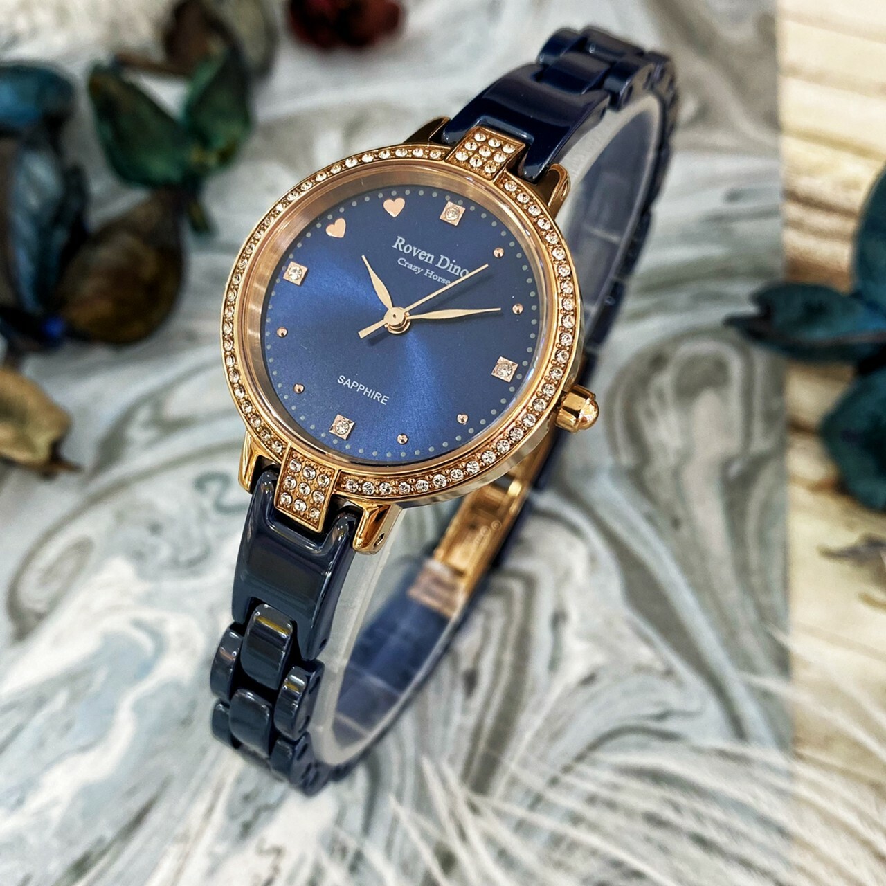 【Roven Dino羅梵迪諾】晶鑽奢華陶瓷錶   RD6094BU (藍)  / RD6094RG(玫瑰金) / RD6094G(金) 28mm 現代鐘錶