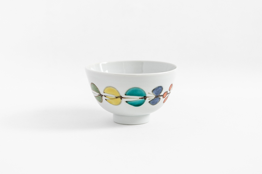 德永遊心-彩繪花繫帶 圓形飯碗