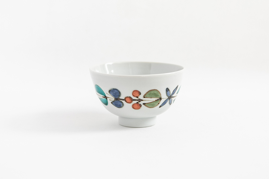 德永遊心-彩繪花繫帶 圓形飯碗