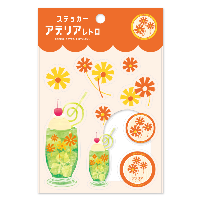 Aderia Retro x Ryu-Ryu PVC Clear Sticker－Alice (Japanese Stationery Brand)