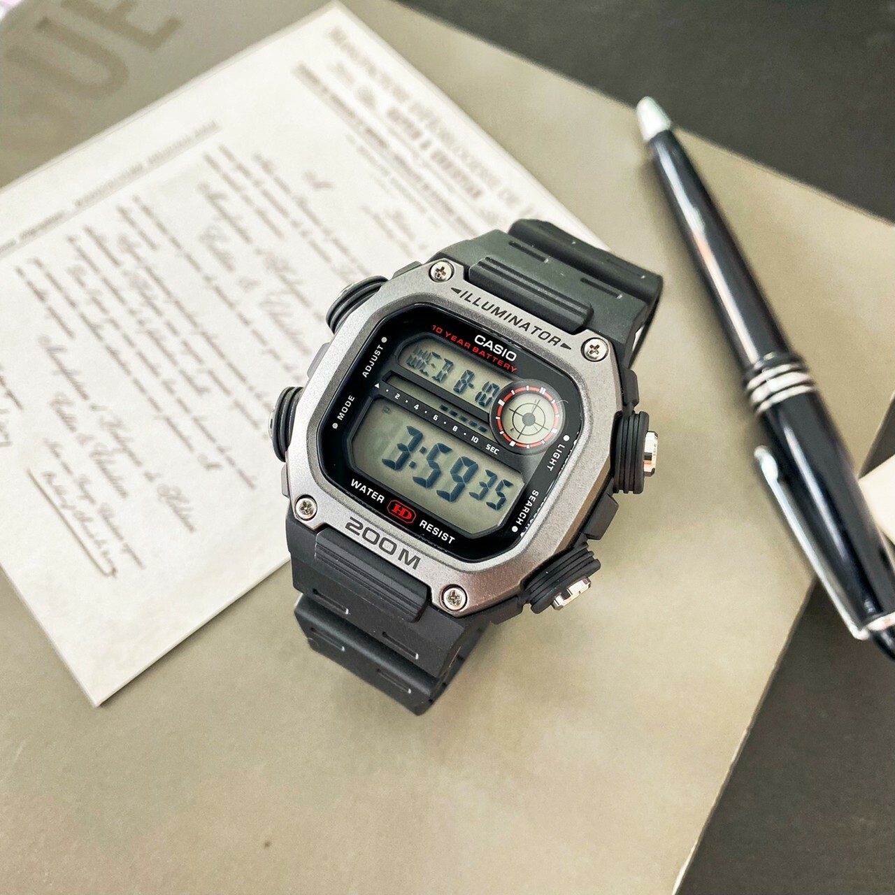 【CASIO 卡西歐】方型數位電子錶 DW-291H-1A (灰) 50.4MM 現代鐘錶