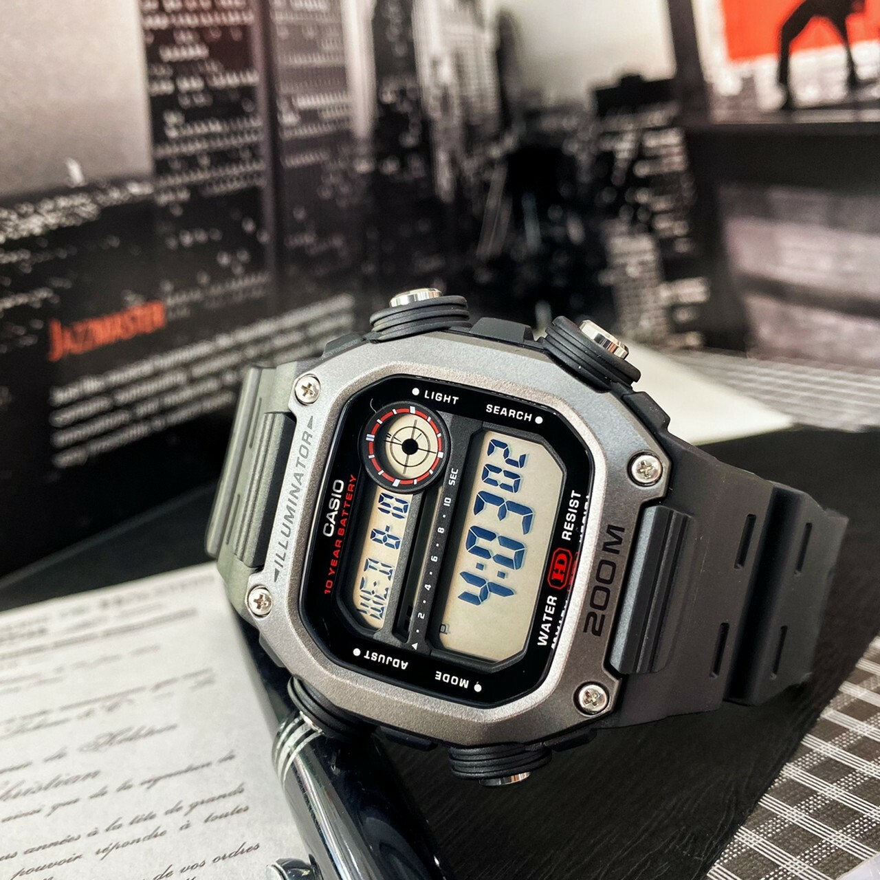 【CASIO 卡西歐】方型數位電子錶 DW-291H-1A (灰) 50.4MM 現代鐘錶