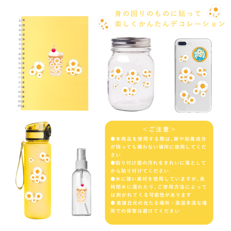 Aderia Retro x Ryu-Ryu PVC Clear Sticker－Flowers in full bloom (Japanese Stationery Brand)