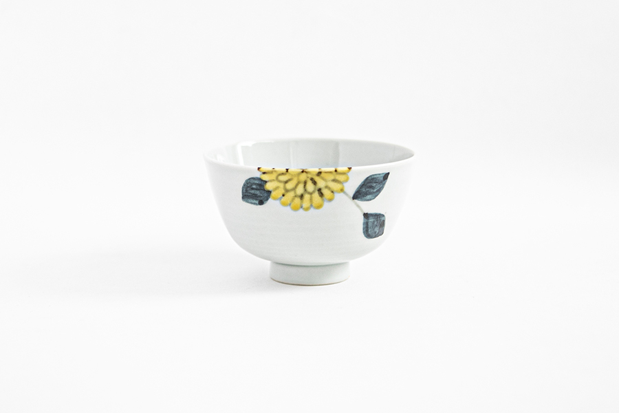 德永遊心-彩繪菊 圓形飯碗