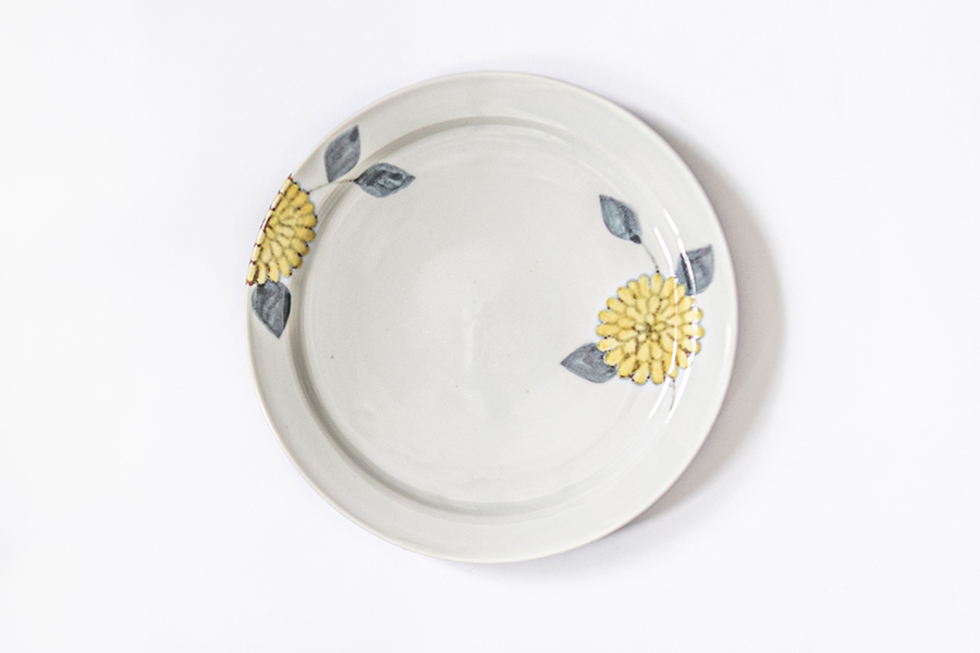 德永遊心-彩繪菊 7寸皿