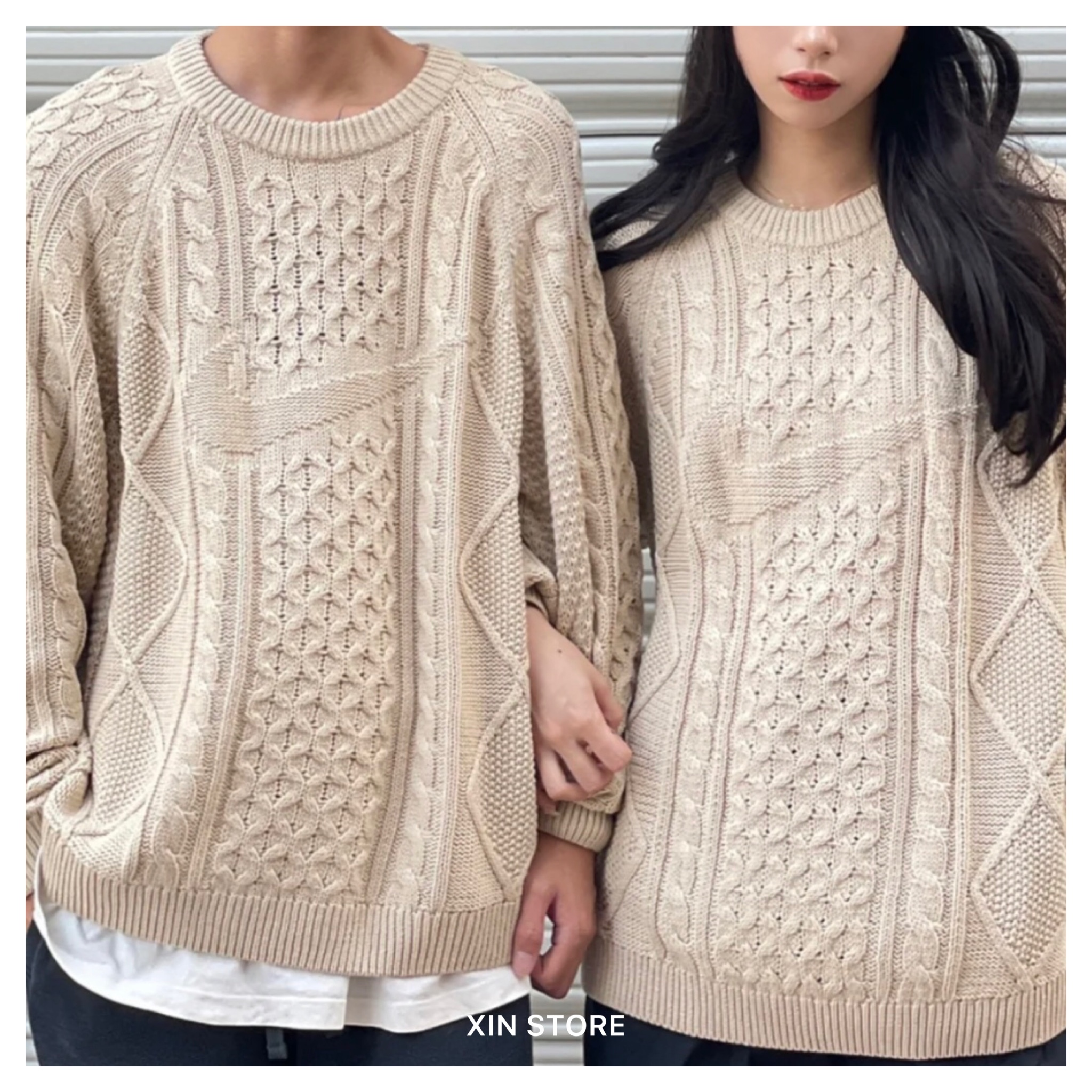 Nike NL Cable Knit Sweater LS 針織毛衣大勾奶茶