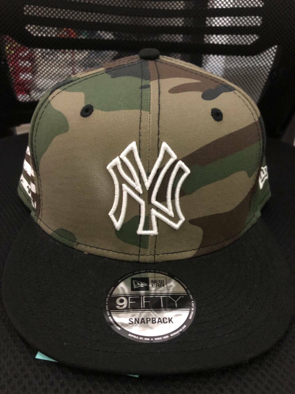 [S] MLB NEWYORK YANKEES WOODLAND FLAG HAT,CAMOUFLAGE, 195853541029 (SMLB179)