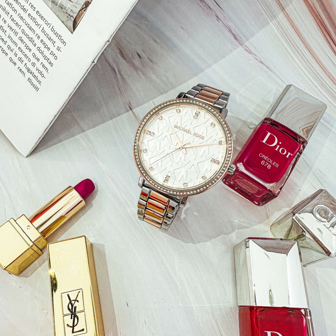 【MICHAEL KORS】晶鑽奢華LOGO時尚腕錶 MK4667 38mm 現代鐘錶