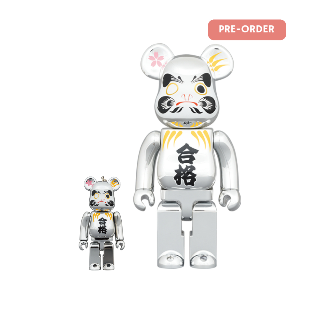 BE@RBRICK 達磨合格銀メッキ400% &100％