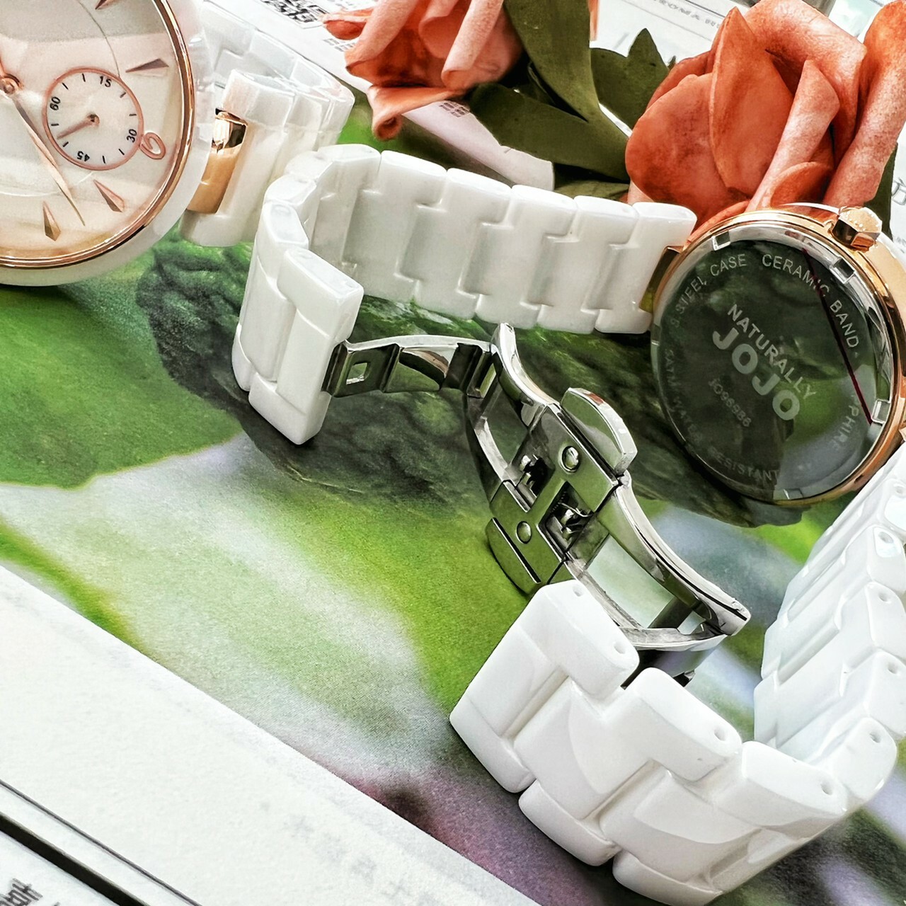 【NATURALLY JOJO】青春洋溢時尚陶瓷腕錶 JO96986-10R (粉) / JO96986-81R (白) 38mm 現代鐘錶