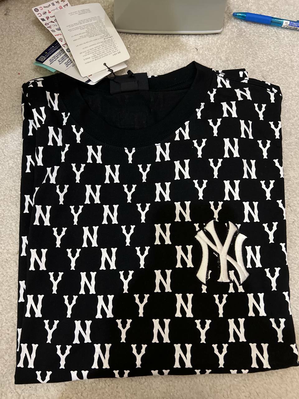 [S] MLB MONOGRAM ALLOVER LOGO, BLACK, 3ATSM1023K0001-50BKS (SMLB185)