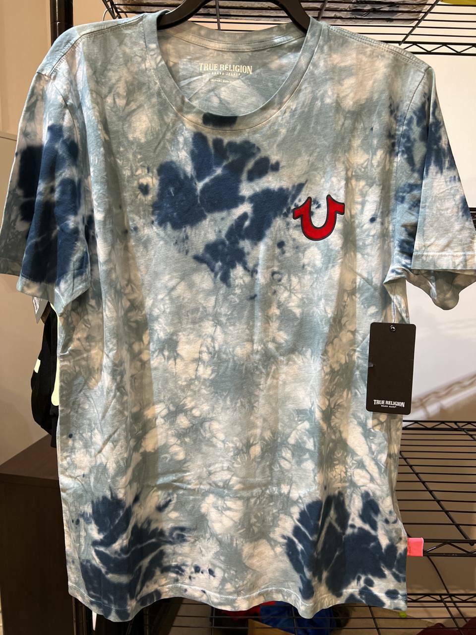 [S] TRUE RELIGION BUDDHA LOGO CREW NECK TEE,OCEAN WAVES, M408U24JV7-OCEAN WAVES [FINAL SALE]  (STR79)