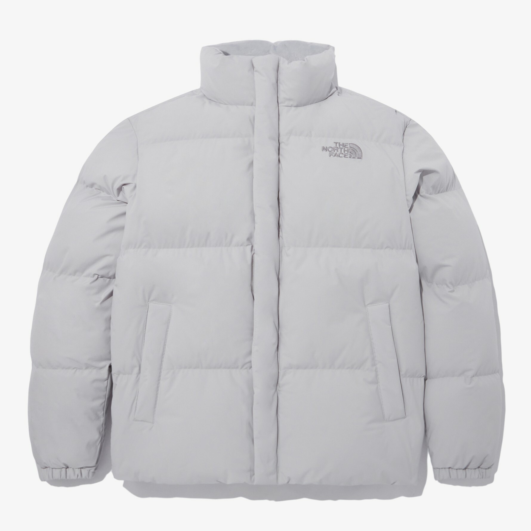 THE NORTH FACE 白標RIVERTON ON BALL 羽絨外套淺灰NJ3NN52K