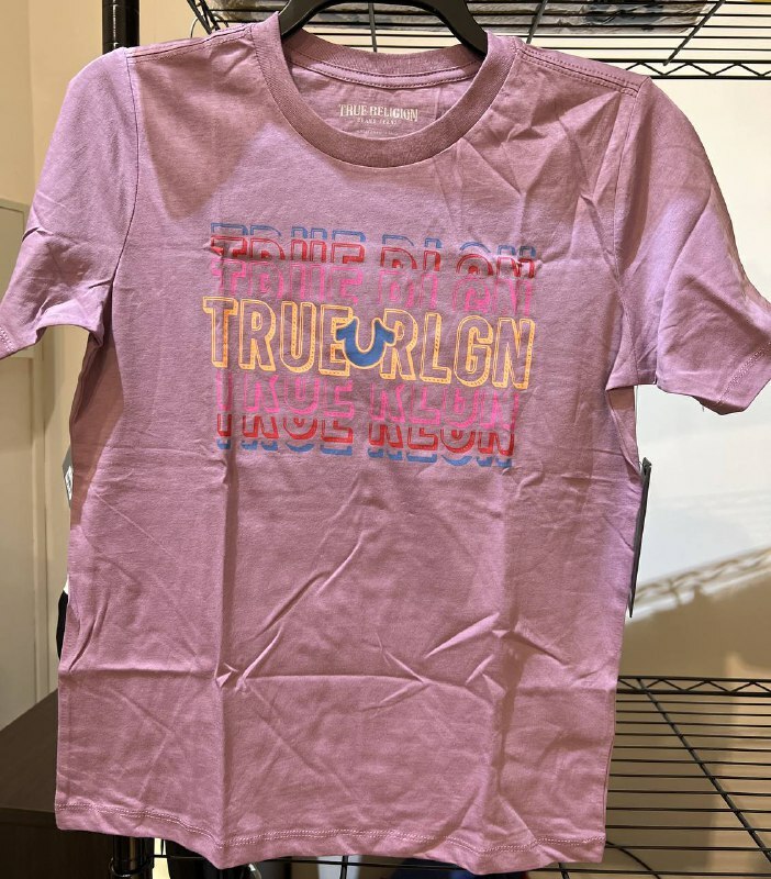 [S] TRUE RELIGION TR STACKED LOGO CREW NECK TEE,GRAPE, 400089-GRAPE, FINAL SALE (STR82)