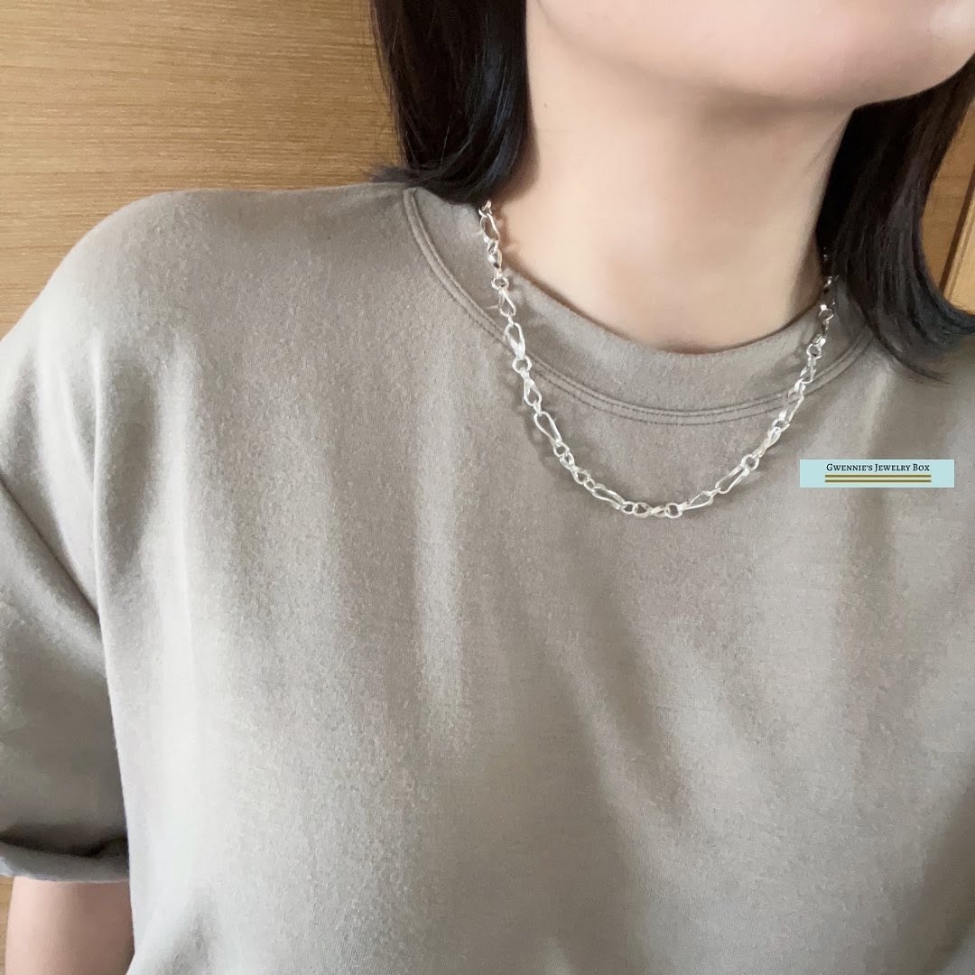 990銀 純手工Twist 項鍊