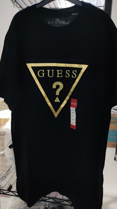 [S] GUESS BLACK BOLTON LOGO CREW TEE,JET BLACK, X1Y135KAK93-JET BLACK [FINAL SALE] (SGU162)