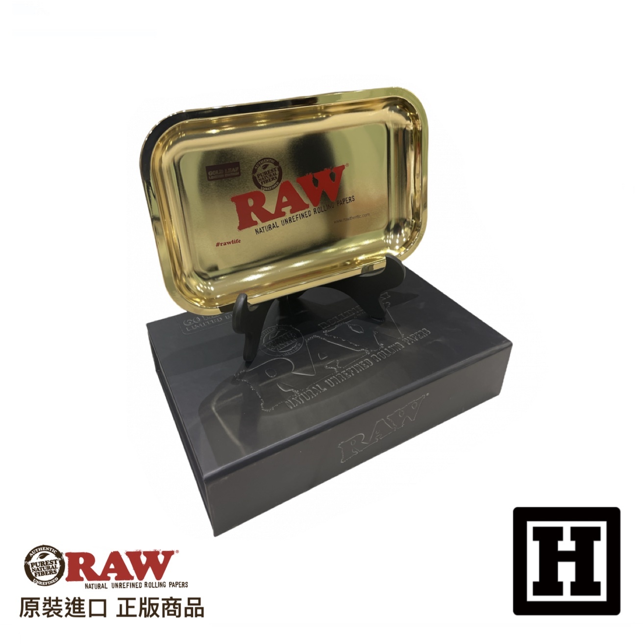 RAW Gold Rolling Tray 黃金捲菸盤「全球限量發行」