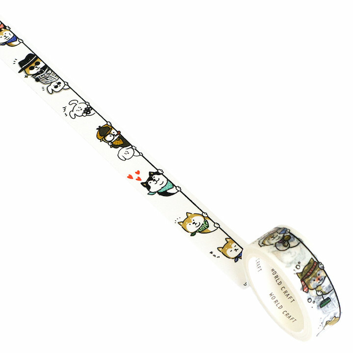 柴犬 直式系列 和紙膠帶｜日本WORLD CRAFT