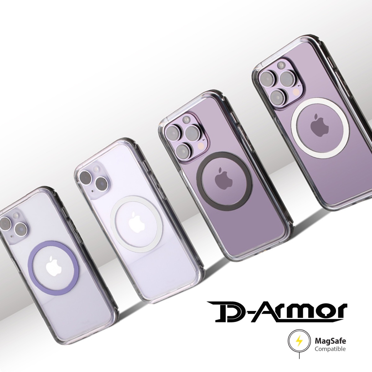 Moxbii 台灣製 D Armor [MagSafe 不變黃+全透明軍事防撞殼] -iPhone 14 Pro Max