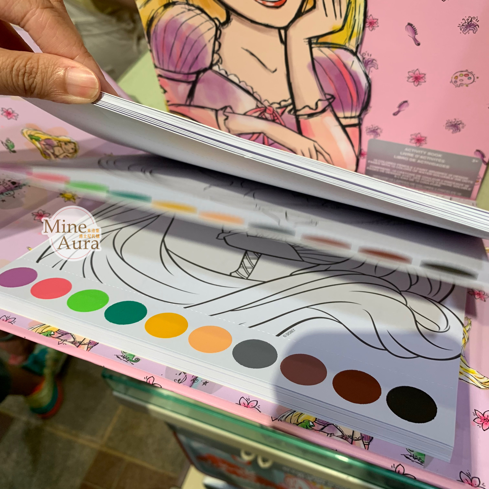 (限時特價) 長髮公主 樂佩 Rapunzel 色筆+彩繪本組 魔髮奇緣 Tangled -上海迪士尼樂園