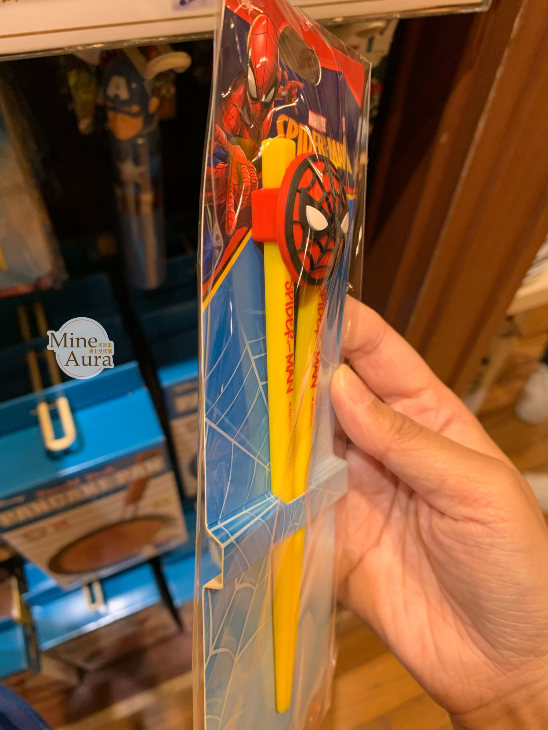 蜘蛛人 Spider-Man 大頭造型 寶寶專用 學習筷 漫威 Marvel -香港迪士尼樂園