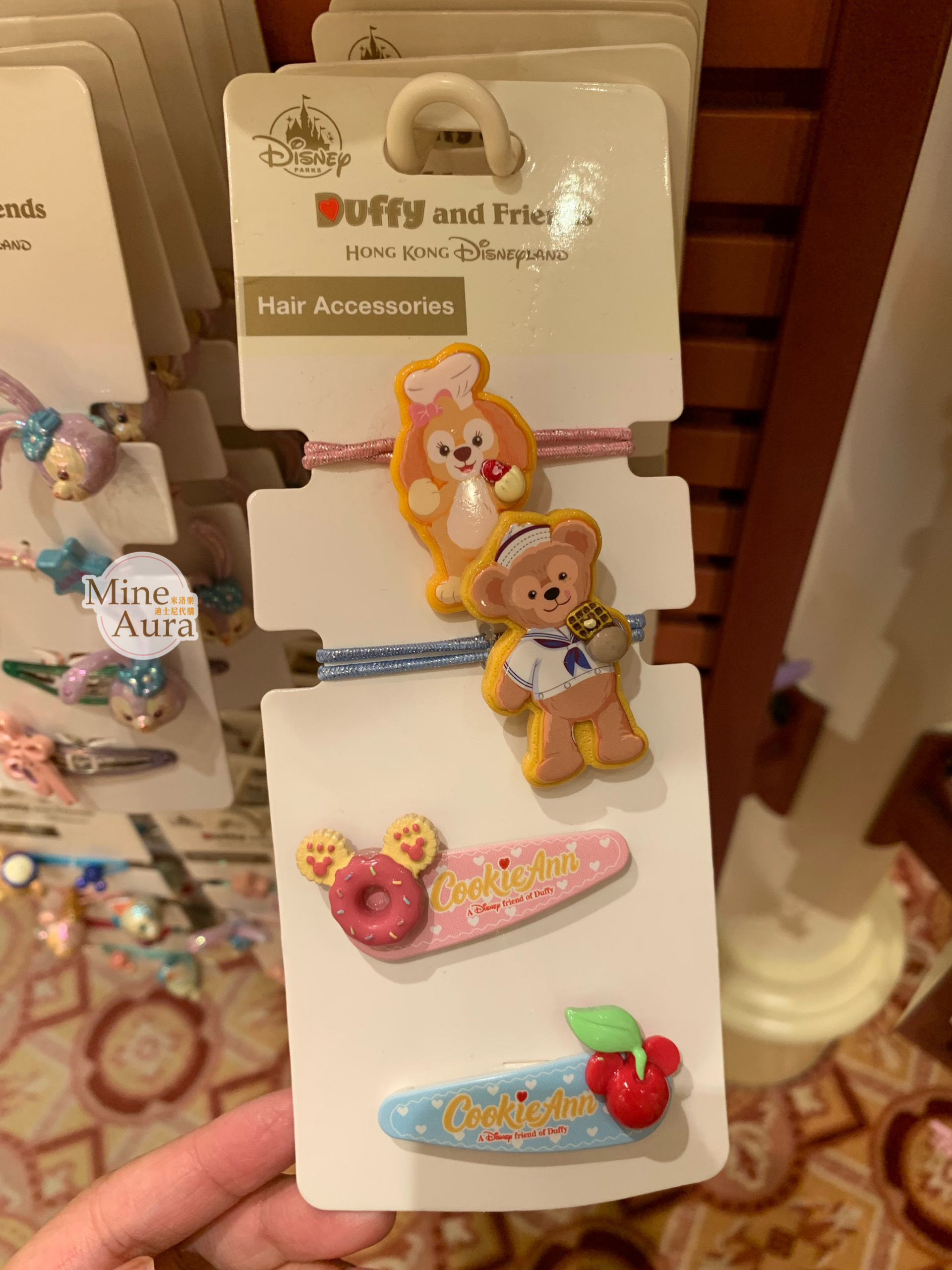達菲 Duffy 可琦安 餅乾 CookieAnn 造型髮飾組 髮夾 髮束 -香港迪士尼樂園