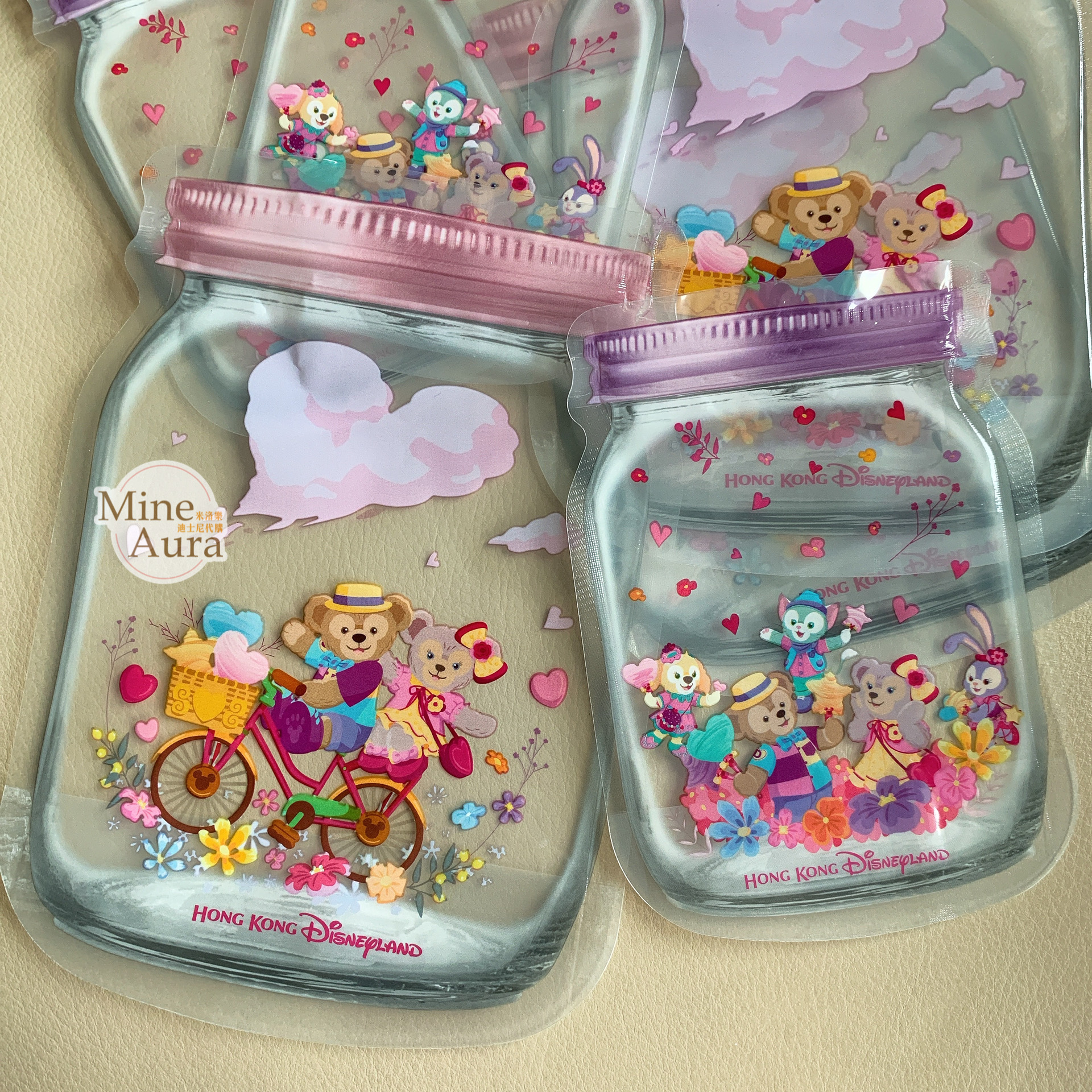 (現貨) 達菲 Duffy 可愛圖案 密封夾鍊袋 6入組 D&F達菲系列 -香港迪士尼樂園