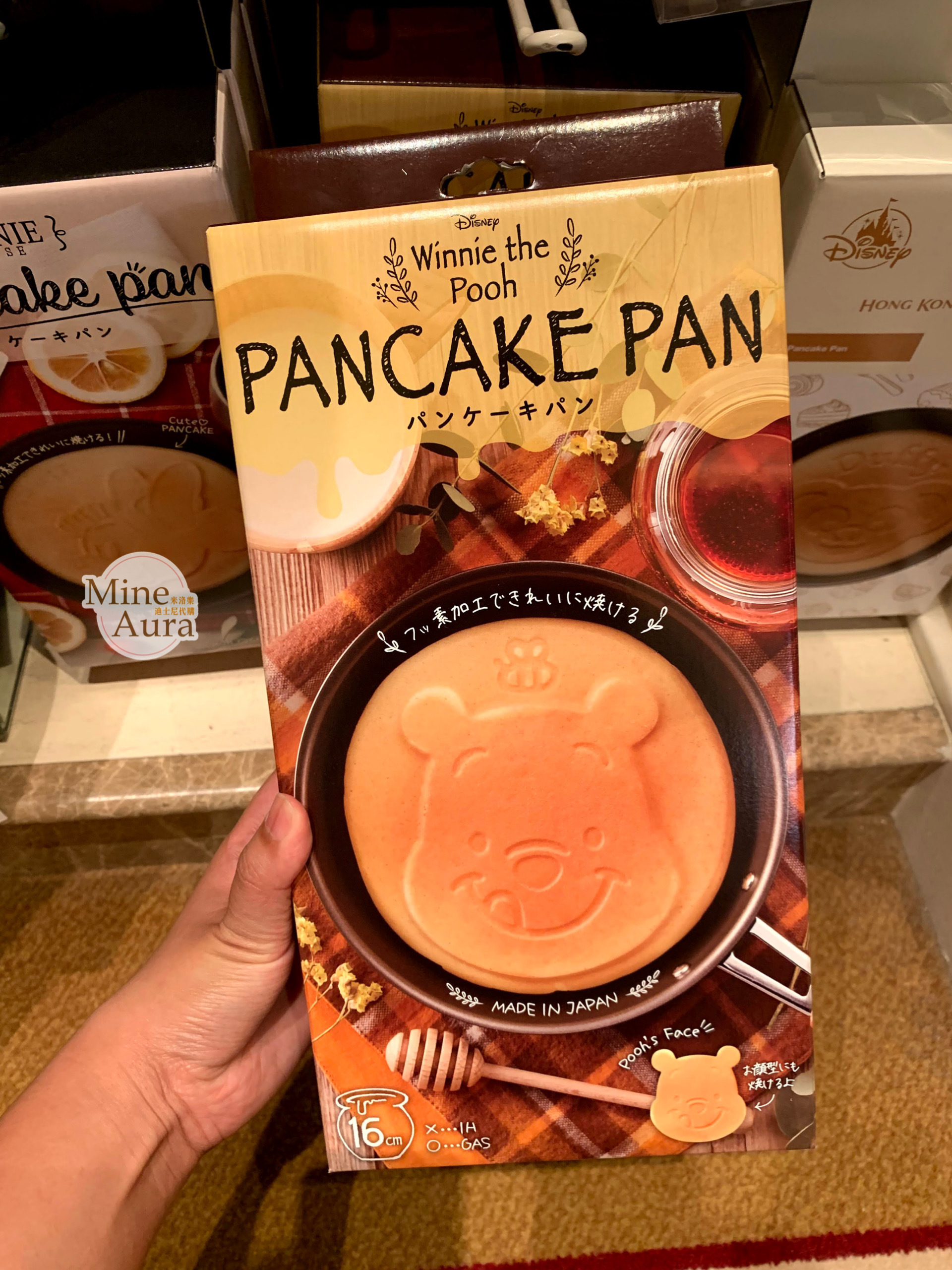 日本製 小熊維尼 Winnie the Pooh 大頭造型 鬆餅 煎鍋 廚房用品 -香港迪士尼樂園