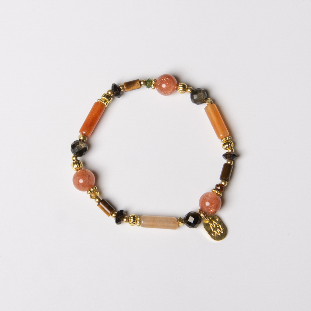 好像不錯 // C1454紅東陵玉太陽石碧璽手鍊