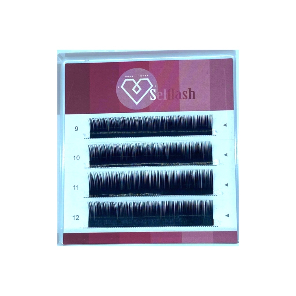 日式單根（圓毛）睫毛 (9mm/10mm/11mm/12mm) 混合裝0.1 0.15