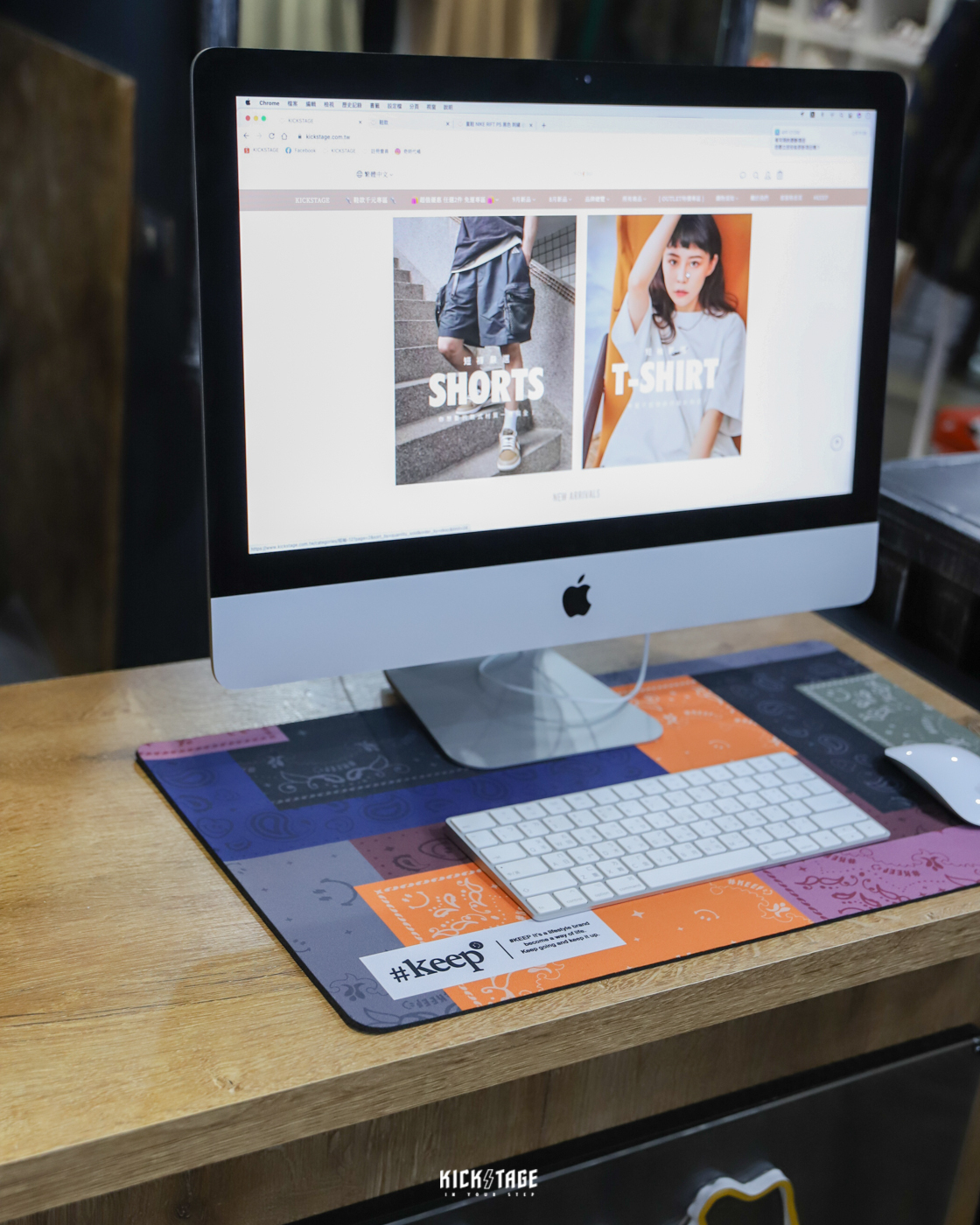 #KEEP PAISLEY MOUSE PAD 黑色 彩色拼接 變形蟲 腰果花 圖騰拼接 滑鼠墊 桌墊 止滑 電腦桌墊 辦公桌墊【KS142】