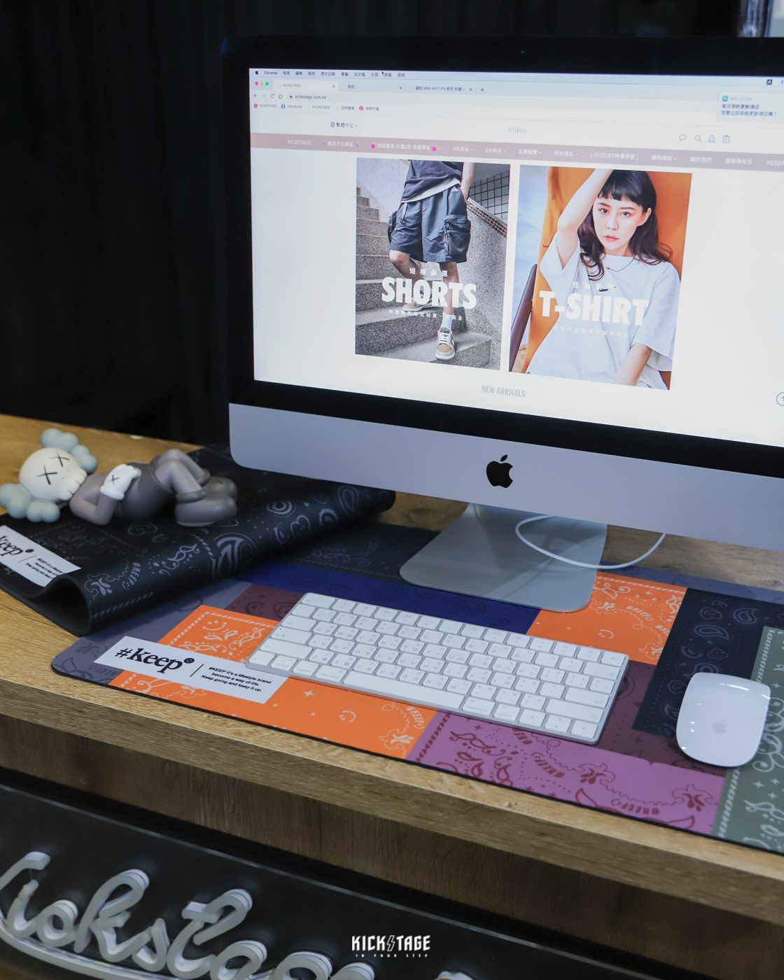 #KEEP PAISLEY MOUSE PAD 黑色 彩色拼接 變形蟲 腰果花 圖騰拼接 滑鼠墊 桌墊 止滑 電腦桌墊 辦公桌墊【KS142】