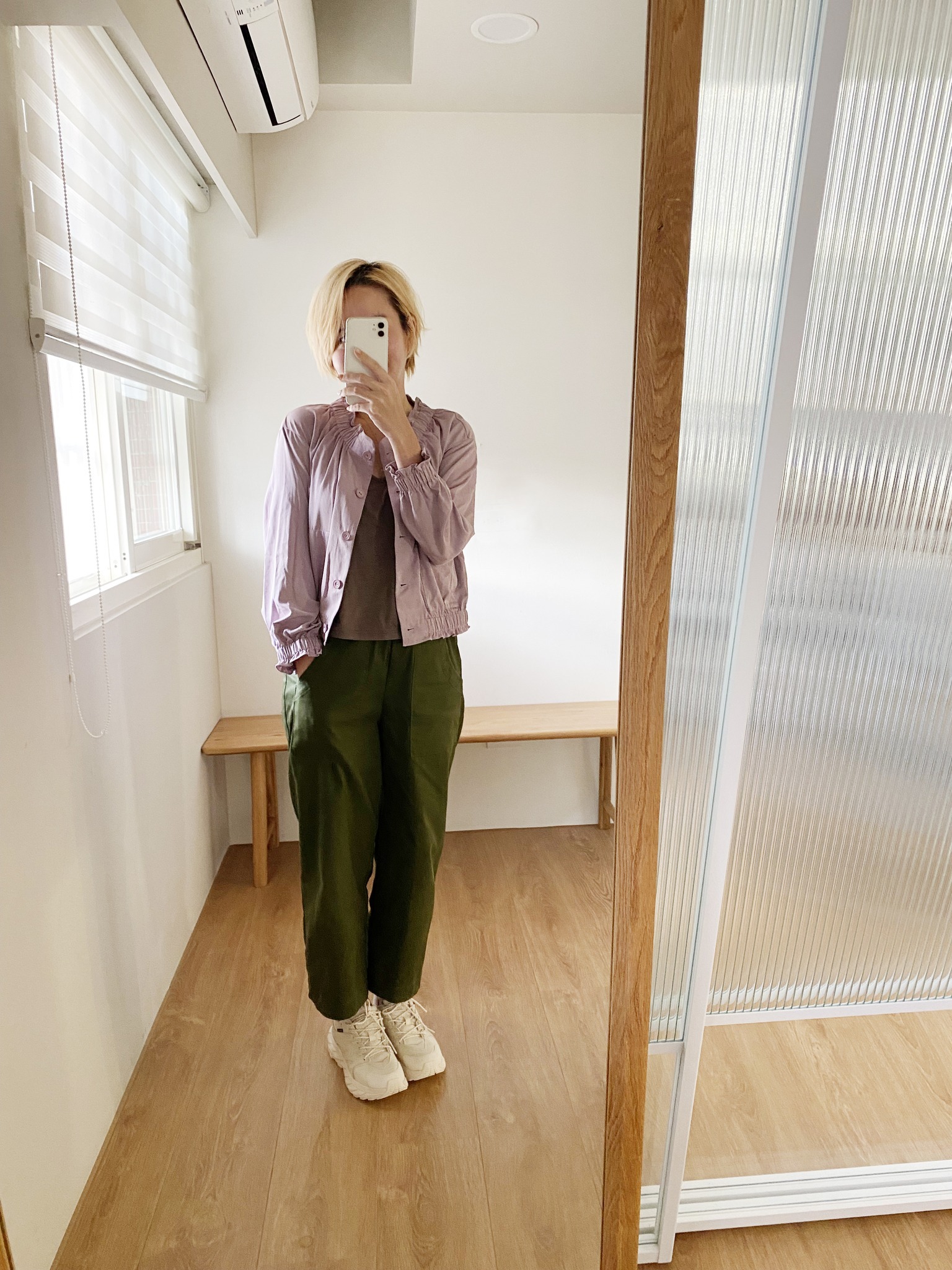 愛上Lily開襟襯衫花外套-羅蘭