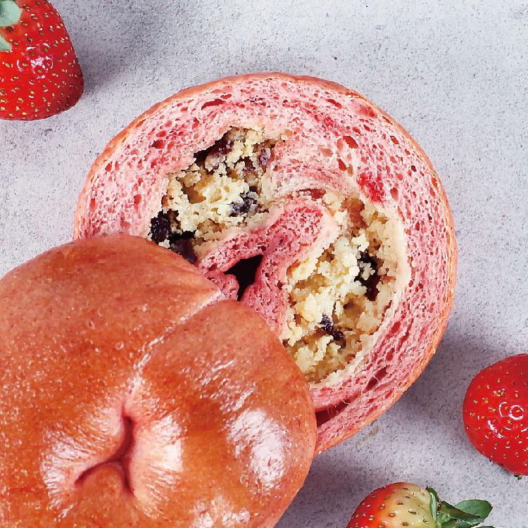 草莓公主奶酥貝果（蛋奶素）