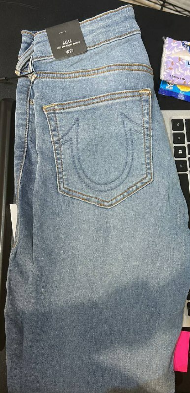 [S] TRUE RELIGION HALLE MID RISE,LIGHT BREAKER, 204837-LIGHT BREAKER, [FINAL SALE]  (STR96)