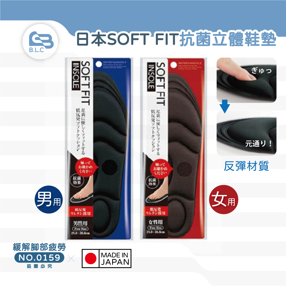 006日本SOFT FIT抗菌立體鞋墊0159