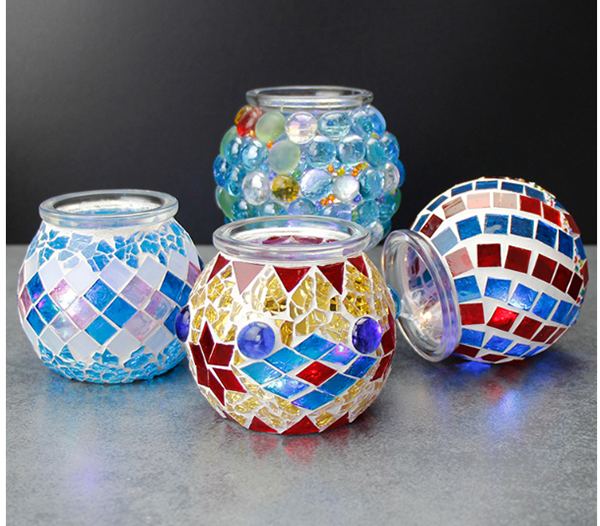 馬賽克燭台玻璃DIY材料包 M7515