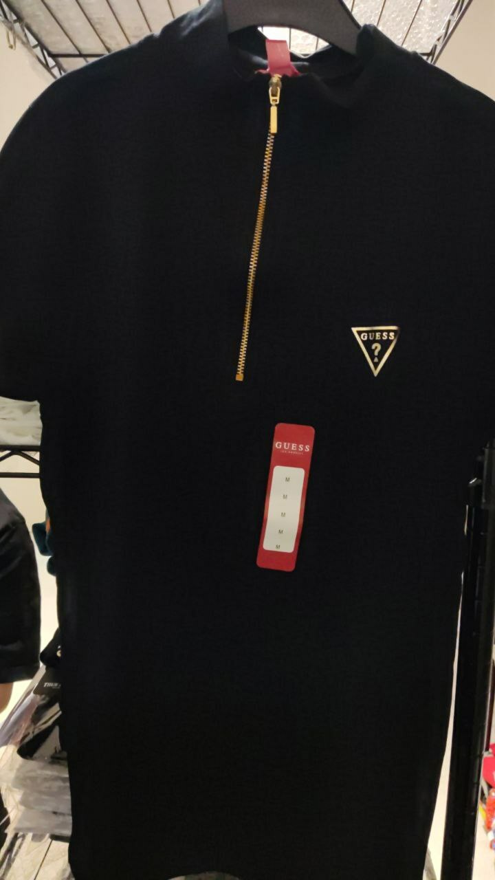 [S] GUESS NEYLA MOCK NECK TOP,JET BLACK, QBBP12K9TJ3-JET BLACK [FINAL SALE] (SGU171)