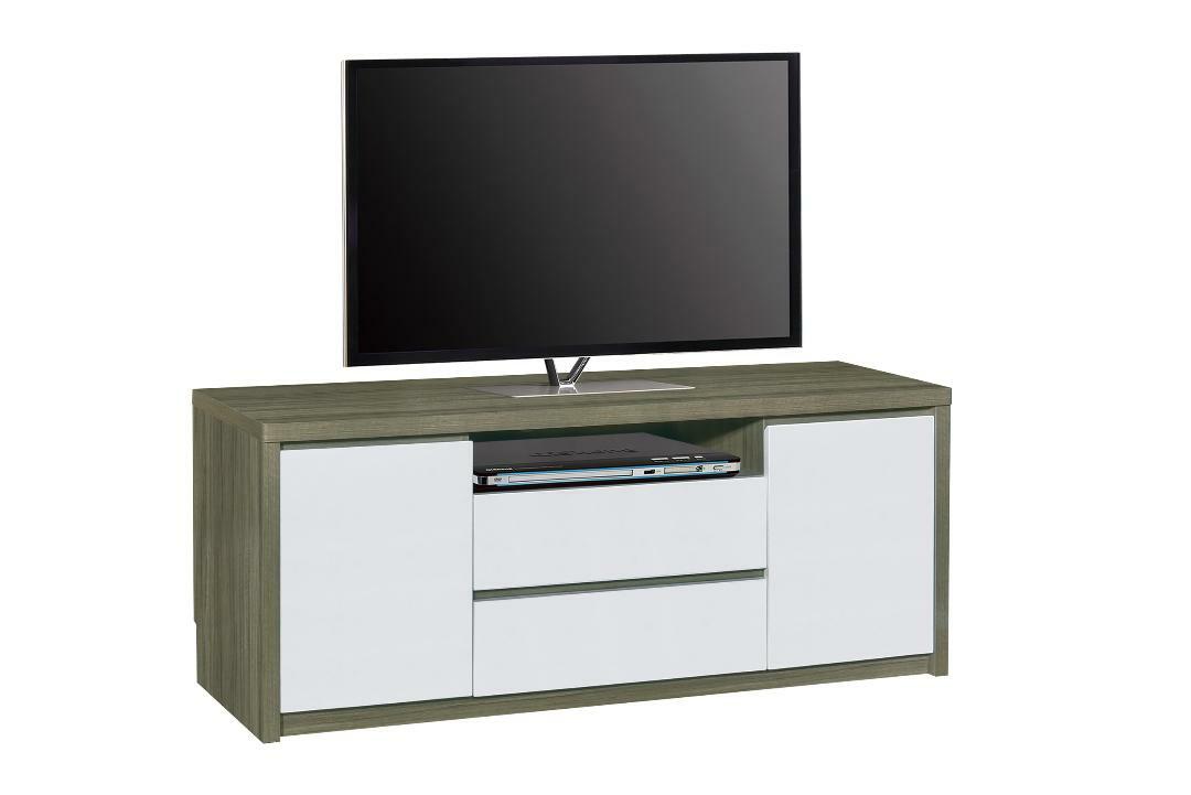 228系列 棕木色配亮光白 電視地櫃 (可加配上座)