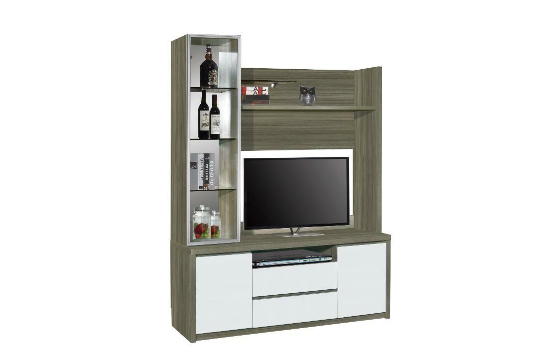 228系列 棕木色配亮光白 電視地櫃 (可加配上座)