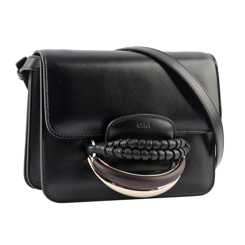 【Chloé】Kattie 閃亮小牛皮編織設計珠寶手拿/斜背二用包